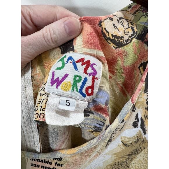 Jams‎ World Women’s Vintage Hawaiian Dress Size S 5 Pockets Beachy Vacation Airy - Picture 4 of 8